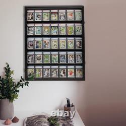 Lockable Sports Card Display Case Black Finish