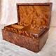 Lockable Thuja Burl Wooden Jewelry Box Holder With Key, Decorative Box, Keepsake