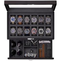 Locking Glass Top Jewelry Display Case with Microsuede Liner