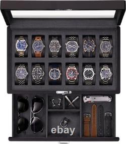 Locking Glass Top Jewelry Display Case with Microsuede Liner