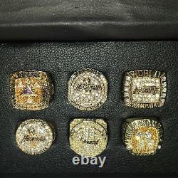 Los Angeles Lakers Kobe Bryant 6 Championship Ring Box Set & Wood Display Case