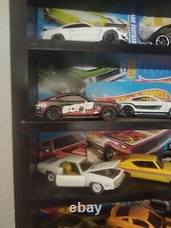 Lot 164 cars with Display Case Cabinet Shelf Unit, NO DOOR