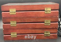 Lot Of 3 ShowCases To Go Wooden Jewelry Traveling Display Trade Show Cases