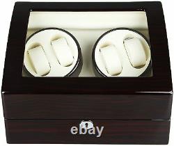 Luxury Automatic Watch Winder Wooden Box Piano Paint Storage Display Case 4+6