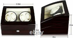 Luxury Automatic Watch Winder Wooden Box Piano Paint Storage Display Case 4+6