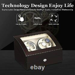 Luxury Automatic Watch Winder Wooden Box Piano Paint Storage Display Case 4+6