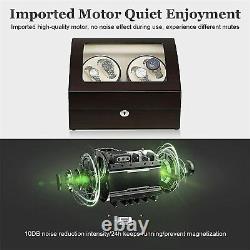 Luxury Automatic Watch Winder Wooden Box Piano Paint Storage Display Case 4+6