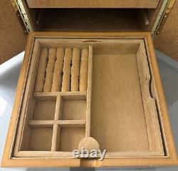 Luxury Beige Burlwood High Gloss Watch/Jewelry Box 10L X 16H