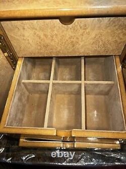 Luxury Beige Burlwood High Gloss Watch/Jewelry Box 16 X 10