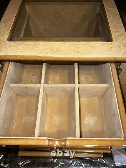 Luxury Beige Burlwood High Gloss Watch/Jewelry Box 16 X 10