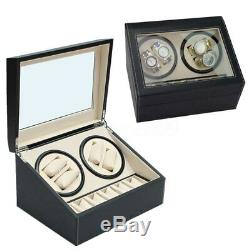Luxury Leather Watch Winder Storage Auto Display Case Box 4+6 Automatic