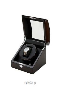 Luxury Single Automatic Watch Winder Wood Display Case Storage Organizer Box