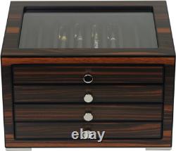 Luxury Stackable Wooden Pen Display Case with Drawer and Glass Window Luxury Stackable Wooden Pen Display Case with Drawer and Glass Window