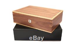 Luxury Walnut 10 Wrist Watch Jewellery Solid Wood Display Storage Case Box