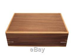 Luxury Walnut 10 Wrist Watch Jewellery Solid Wood Display Storage Case Box