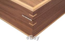 Luxury Walnut 10 Wrist Watch Jewellery Solid Wood Display Storage Case Box