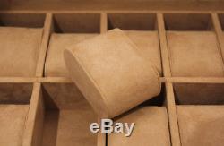 Luxury Walnut 10 Wrist Watch Jewellery Solid Wood Display Storage Case Box