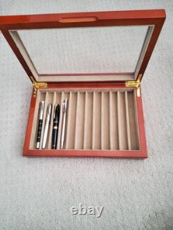 Luxury Wood Pen Display Case, 12 Pen Capacity