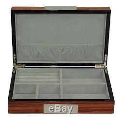 Luxury mens jewellery watch box wooden cufflink case ring display storage boxes