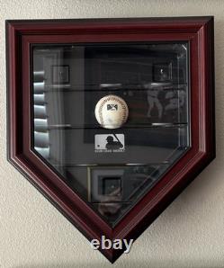MLB Home Plate Baseball Display Case Wood Frame with UV protected (last one!)