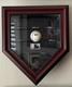 Mlb Home Plate Baseball Display Case Wood Frame With Uv Protected (last One!)