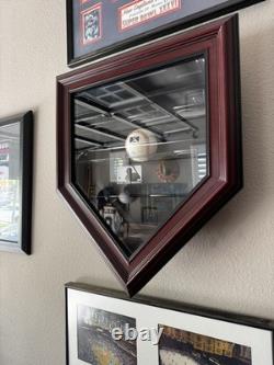 MLB Home Plate Baseball Display Case Wood Frame with UV protected (last one!)