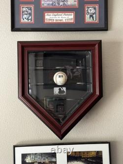 MLB Home Plate Baseball Display Case Wood Frame with UV protected (last one!)