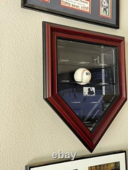 MLB Home Plate Baseball Display Case Wood Frame with UV protected (last one!)