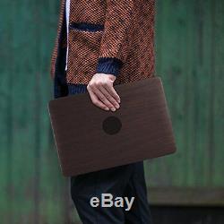 MacBook Pro 13 inch with Retina Display Case, iDOO Dark Wood Pattern Print Hard