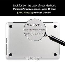 MacBook Pro 13 inch with Retina Display Case, iDOO Dark Wood Pattern Print Hard