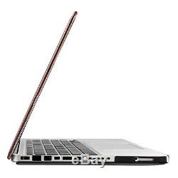 MacBook Pro 13 inch with Retina Display Case, iDOO Dark Wood Pattern Print Hard