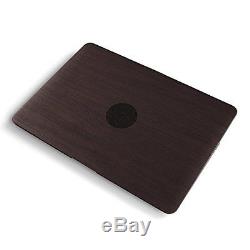 MacBook Pro 13 inch with Retina Display Case, iDOO Dark Wood Pattern Print Hard
