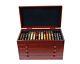 Mahogany Wooden Pen Chest 76 Pens Display Case / Showcase