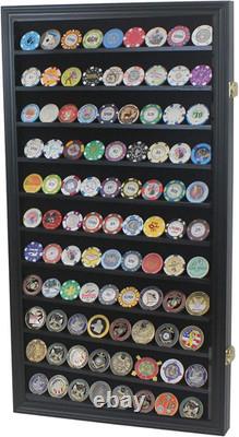 Matchbook Display Case Cabinet Holds 117 with UV Protection (Black Finish)