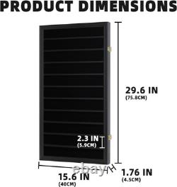 Matchbook Display Case Cabinet Holds 117 with UV Protection (Black Finish)
