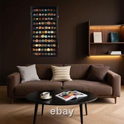Matchbook Display Case Cabinet Holds 117 with UV Protection (Black Finish)
