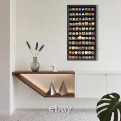Matchbook Display Case Cabinet Holds 117 with UV Protection (Black Finish)