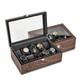 Mechanical Watch Organizer Box Wood Luxury Storage Lock Case Display Bracelet