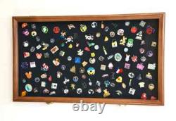 Medal Display Case XL 150+ Pin Badge Patch Flag Walnut Wood Military Ribbon Rack