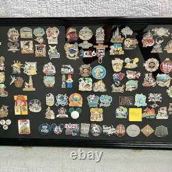Medal Display Case XL 150+ Pin Badge Patch Flag Walnut Wood Military Ribbon Rack
