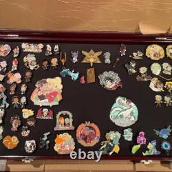 Medal Display Case XL 150+ Pin Badge Patch Flag Walnut Wood Military Ribbon Rack