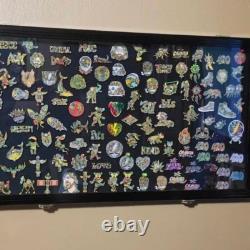 Medal Display Case XL 150+ Pin Badge Patch Flag Walnut Wood Military Ribbon Rack