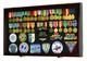 Medal Display Case Xl Pin Badge Patch Flag Cherry Wood Military Ribbon Cabinet