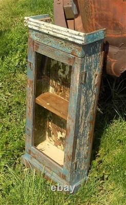 Medicine Cabinet, Vintage Wood Display Case, Wall Mount Cupboard, Shadow Box A16