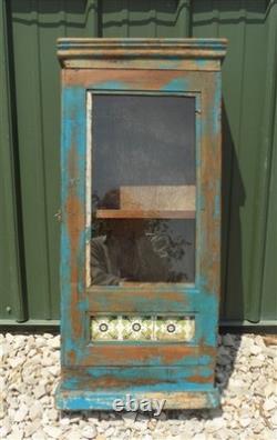 Medicine Cabinet, Vintage Wood Display Case, Wall Mount Cupboard, Shadow Box A17