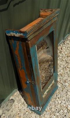 Medicine Cabinet, Vintage Wood Display Case, Wall Mount Cupboard, Shadow Box A17