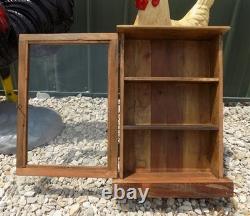 Medicine Cabinet, Vintage Wood Display Case, Wall Mount Cupboard, Shadow Box, A4