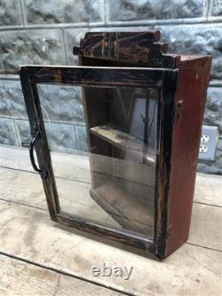 Medicine Cabinet, Vintage Wood Display Case, Wall Mount Cupboard, Shadow Box BMB