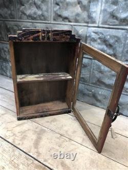 Medicine Cabinet, Vintage Wood Display Case, Wall Mount Cupboard, Shadow Box BMB