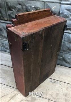 Medicine Cabinet, Vintage Wood Display Case, Wall Mount Cupboard, Shadow Box BMB